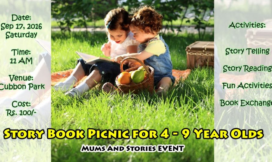 Storybook picnic for kids aged 4-9 on September 17th, Saturday